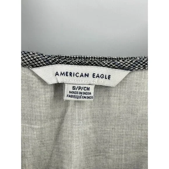 American Eagle Women's Gray Plaid Sleeveless Snap Front Dress Size Small - Picture 4 of 15